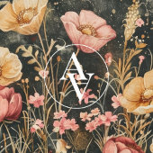 ヴィンテージダークフラワームーディーズフローラ静止状態 ポスター