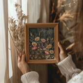 ヴィンテージダークフラワームーディーズフローラ静止状態 ポスター