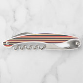 ヴィンテージダークブラウンとグリーンストライプ ソムリエナイフ (裏面)