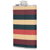 ヴィンテージダークブラウンとグリーンストライプ フラスク (左)