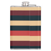 ヴィンテージダークブラウンとグリーンストライプ フラスク (裏面)