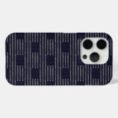ヴィンテージダークブルーグランジアメリカ国旗のパターン Case-Mate iPhoneケース (裏面 (横))