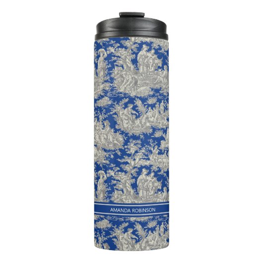 ヴィンテージダークブルートワールデジュウプリント タンブラー (正面)