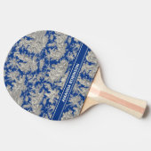 ヴィンテージダークブルートワールデジュウプリント 卓球ラケット (横)