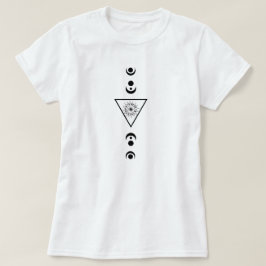 ヴィンテージダークムーンスターブラックサンレトロ魔法 Tシャツ