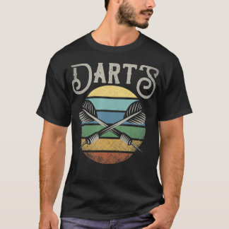 ヴィンテージダーツアローズサンセットレトロダーツ恋人 Tシャツ
