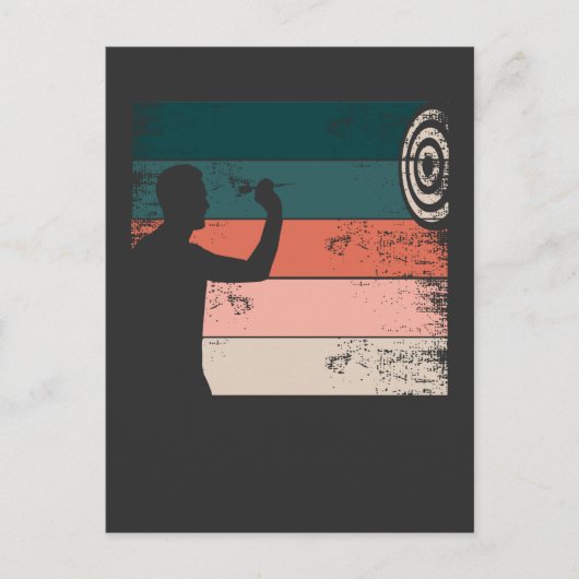 ヴィンテージダーツアロー投げダーツボードダーツ愛好家 ポストカード (正面)