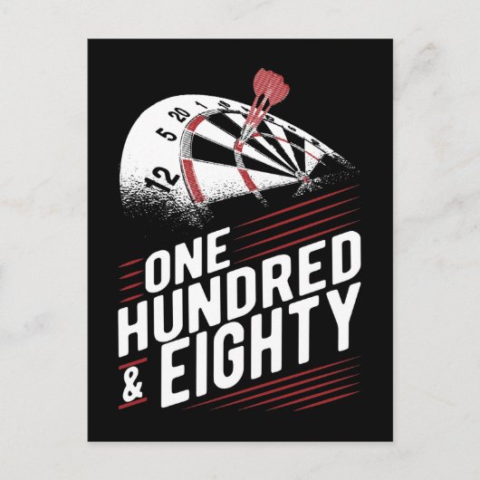 ヴィンテージダーツ投下ダーツボード180ダーツ ポストカード (正面)