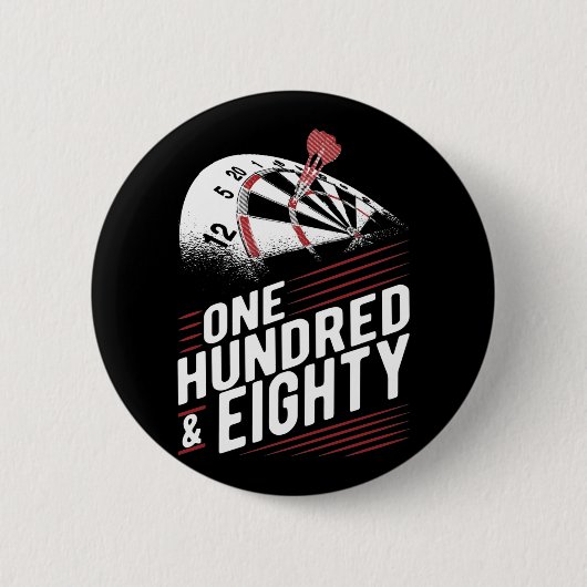 ヴィンテージダーツ投下ダーツボード180ダーツ 缶バッジ (正面)