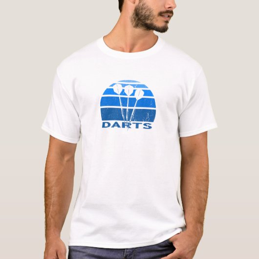 ヴィンテージダーツTシャツブルー Tシャツ (正面)