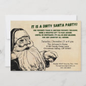 ヴィンテージダーティサンタギフト交換パーティー 招待状 (正面)