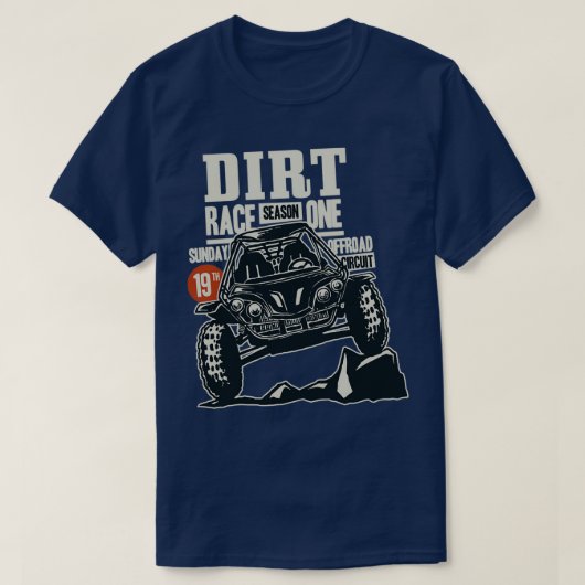 ヴィンテージダートトラッククラシックレースTシャツ Tシャツ (デザイン正面)