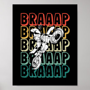 ヴィンテージダートバイクレトロサンセットダートバイク ポスター