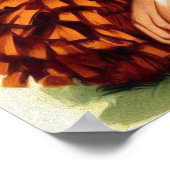 ヴィンテージチアリーダーイラストレーション ポスター (角)