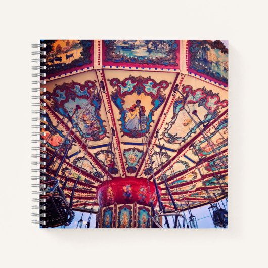 ヴィンテージチェアススウィングフェアグラウンドライド ノートブック (正面)