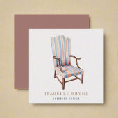 ヴィンテージチェアデコレータ演出インテリア設計者 スクエア名刺