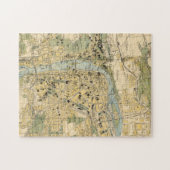 ヴィンテージチェコの地図（1905年） ジグソーパズル (横)