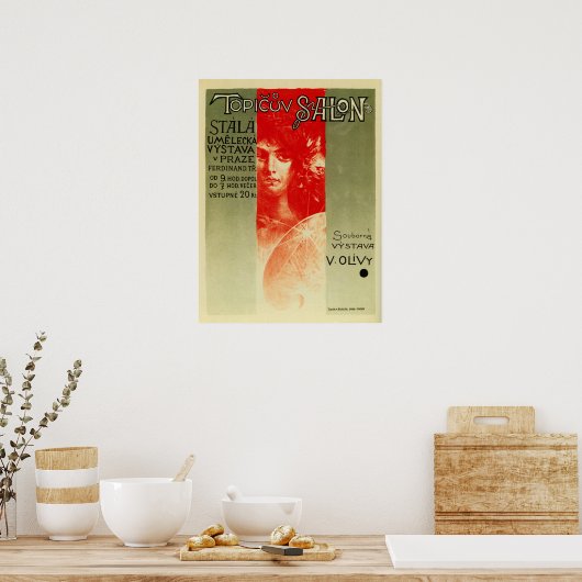ヴィンテージチェコアートサロンエキスポプラハ ポスター (キッチン)