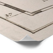 ヴィンテージチェサピーク湾の地図(1681) ポスター (角)