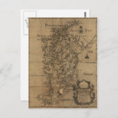 ヴィンテージチェサピーク湾の地図(1778) ポストカード (正面/裏面)