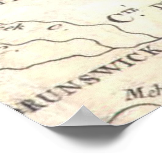 ヴィンテージチェサピーク湾の地図(1778) 2 ポスター (角)