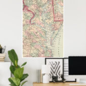 ヴィンテージチェサピーク湾の地図(1875) ポスター (ホームオフィス)