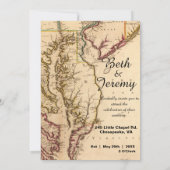 ヴィンテージチェサピー素朴クベイ結婚式招待状 招待状 (裏面)