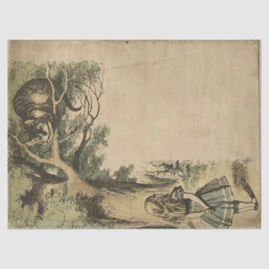 ヴィンテージチェシャーキャットアリスinワンダーランド・デコップページ 薄葉紙 (正面)