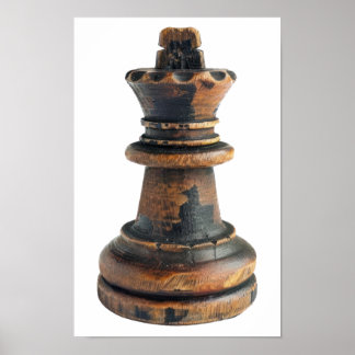 ヴィンテージチェスのキング ポスター