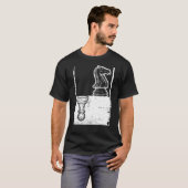 ヴィンテージチェスのチェスのポーンと騎士の影1 Tシャツ (正面フル)