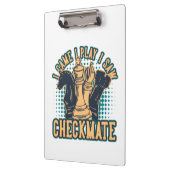 ヴィンテージチェスのチェックメイト引用文 クリップボード (左)