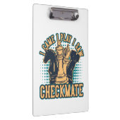 ヴィンテージチェスのチェックメイト引用文 クリップボード (右)