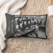 ヴィンテージチェスのトーナメント写真 – ゲームfor Life ランバークッション (ブランケット)