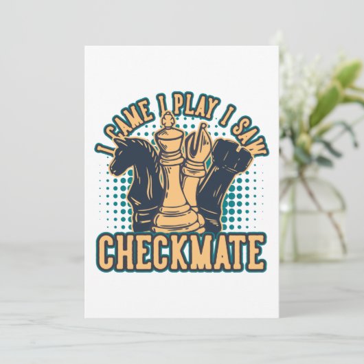 ヴィンテージチェスのトーナメント招待状カード 招待状 (スタンド正面)