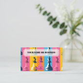 ヴィンテージチェスキングスレトロカラーチェスコーチ 名刺 (スタンド正面)