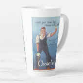 ヴィンテージチェスターフィールドたばこ広告 カフェラテマグ (右アングル)