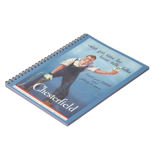 ヴィンテージチェスターフィールドたばこ広告 ノートブック (左側)