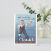 ヴィンテージチェスターフィールドたばこ広告 ポストカード (スタンド正面)