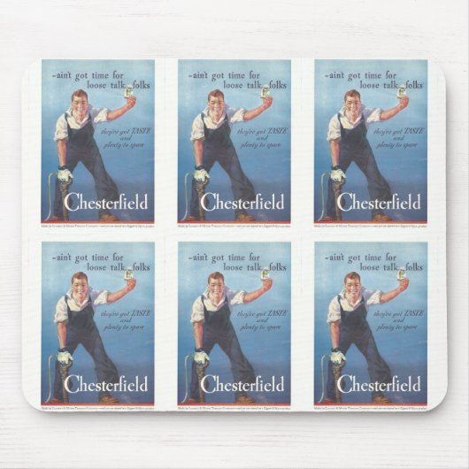 ヴィンテージチェスターフィールドたばこ広告 マウスパッド (正面)