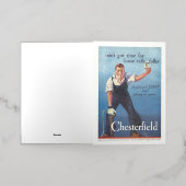 ヴィンテージチェスターフィールドたばこ広告 箔グリーティングカード (外側レイダウン)