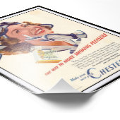 ヴィンテージチェスターフィールド広告シガレット1940年 フォトプリント            (角)