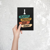 ヴィンテージチェスユニーククイーン引用文サンセット ポストカード