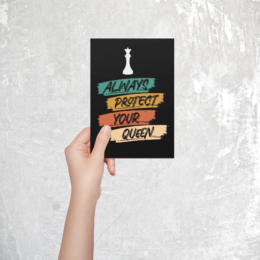 ヴィンテージチェスユニーククイーン引用文サンセット ポストカード