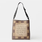 ヴィンテージチェス盤とチェスの駒，プレイヤーのギフト クロスボディバッグ (裏面)