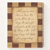 ヴィンテージチェス盤とチェスの駒,プレイヤーのギフト ノートブック (裏面)