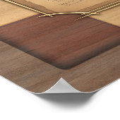 ヴィンテージチェス盤とチェスの駒，プレイヤーのギフト ポスター (角)