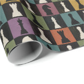 ヴィンテージチェス色ボード ラッピングペーパー (ロールコーナー)