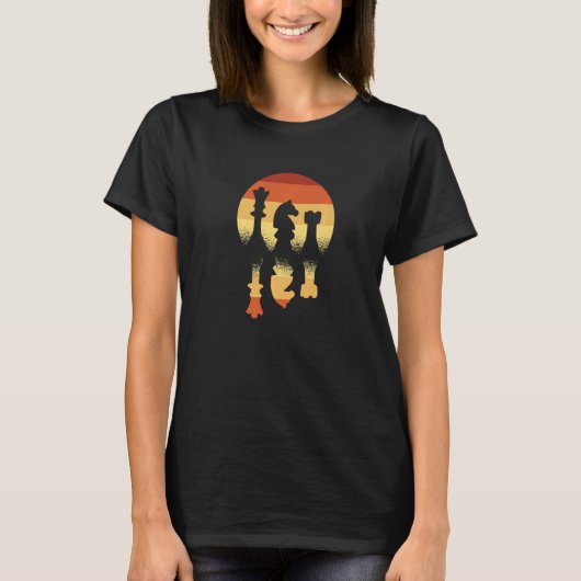 ヴィンテージチェス駒チェスプレーヤー Tシャツ (正面)