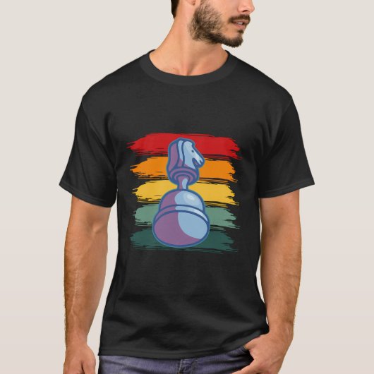 ヴィンテージチェス駒レトロチェス駒 Tシャツ (正面)