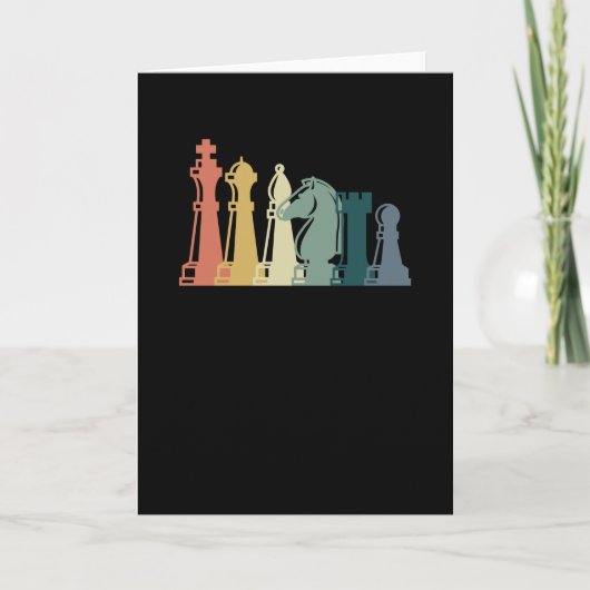 ヴィンテージチェスTレトロチェスデザイン – チェス カード (正面)
